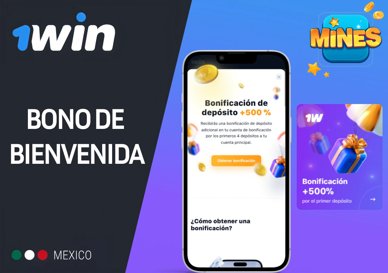 Bono de bienvenida del 500% en México para nuevos jugadores de Mines